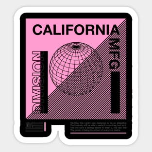 California Pink Vintage Sticker